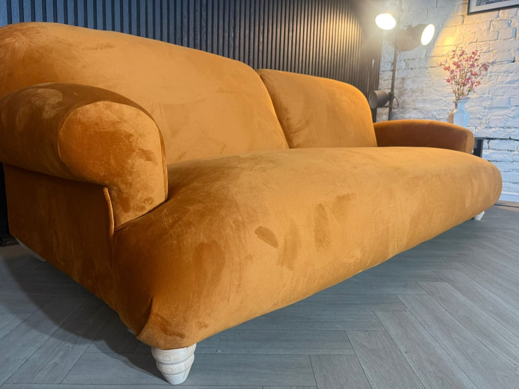 Loaf Soufflé Large 4 Seater Sofa – Bobby Buoy Orange Velvet | RRP £2,995