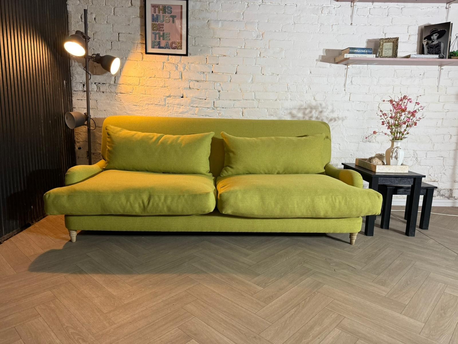 Stunning Loaf Mrs Smith 3 Seater Sofa in a gorgeous olive green fabric 😍