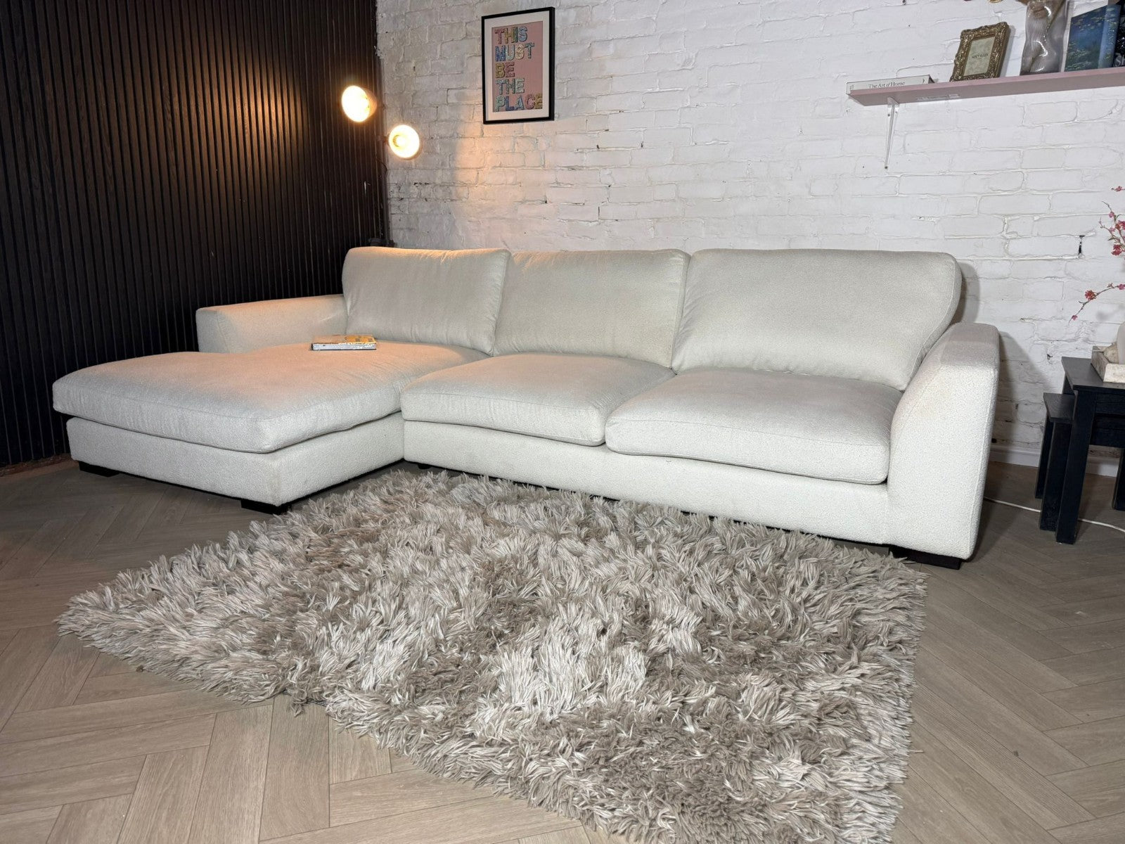 Ex Display DFS Calix Chaise Sofa – Cream – RRP £1,600