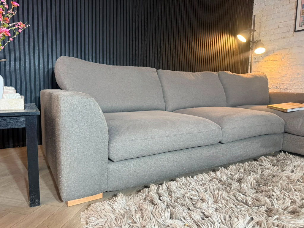 DFS Calix Grey Bouclé Corner Sofa | RRP £1,499 | 300 x 165cm